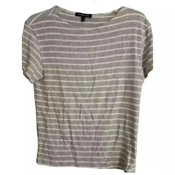 Women's Hyde Park & Lune   Top Shirt Sweater Grey White Striped Size 0 - Picture 1 of 6